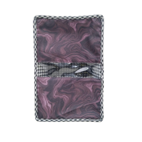 PLUM MARBLE PRINT GRAND SHOE ZIP BOX