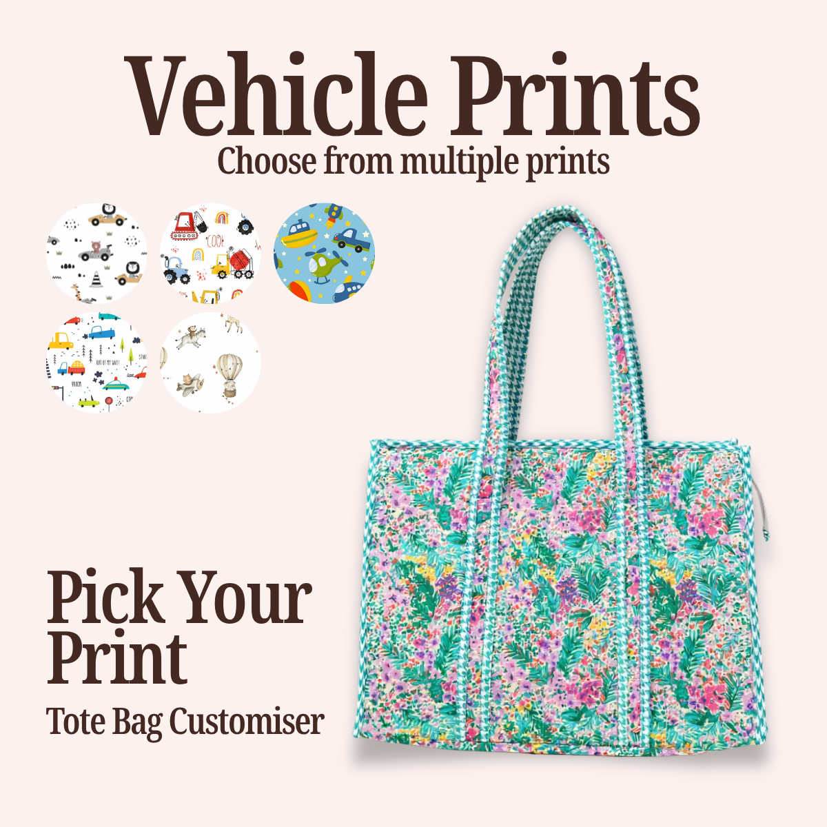 VEHICLE PRINT TOTE BAG CUSTOMISER