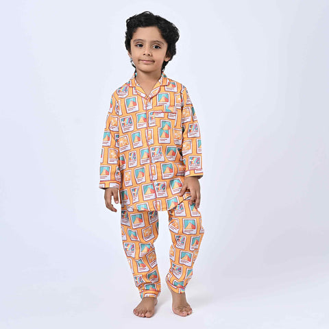 Resort Printed Kids Night Suit