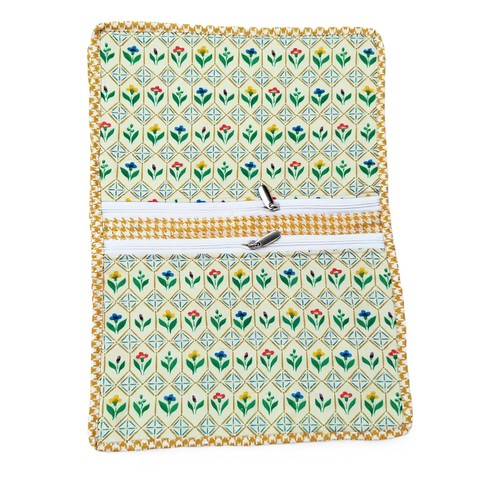GOLDEN BLOSSOM MOSAIC PRINT MAXSTOR TOILETRY BAG