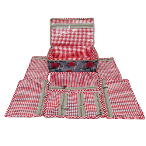 SCARLET ROSE PRINT JEWELRY ORGANIZER