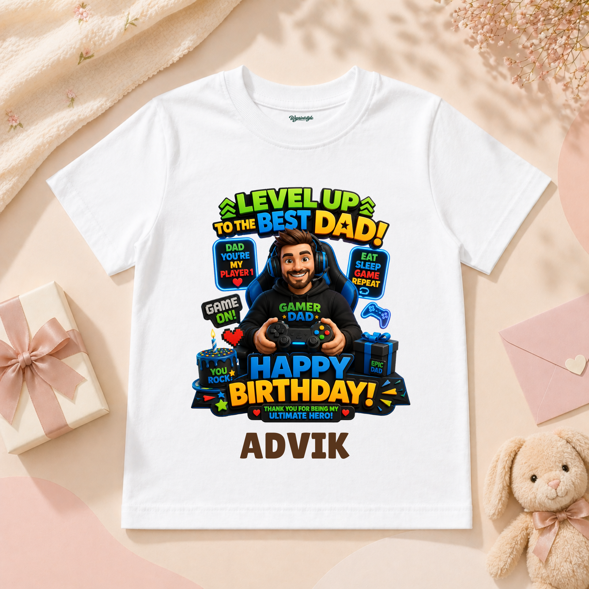 Level Up To The Best Dad Happy Birthday T-Shirt