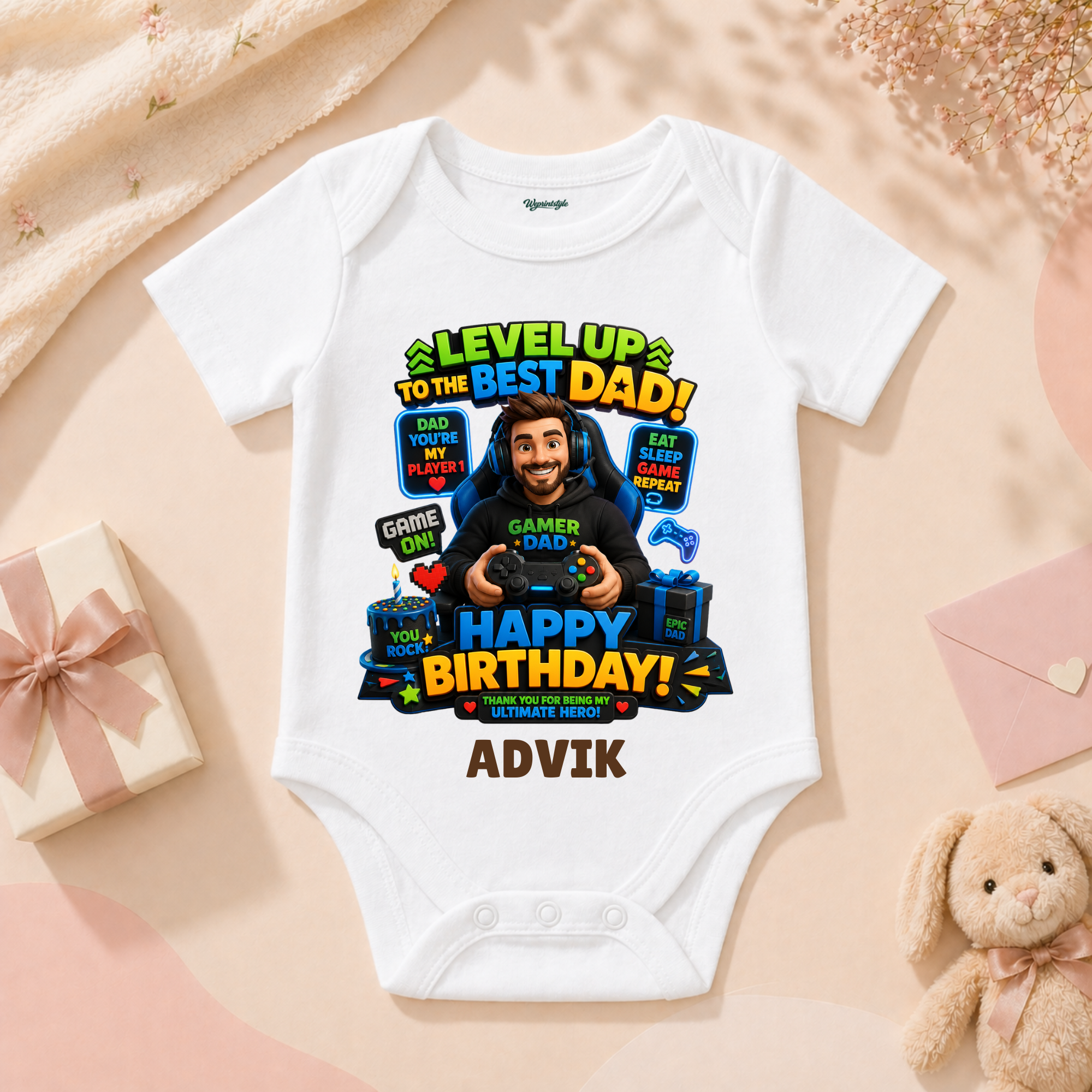 Level Up To The Best Dad Happy Birthday T-Shirt