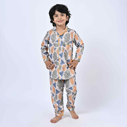 Tropical Flower Printed Night Suit