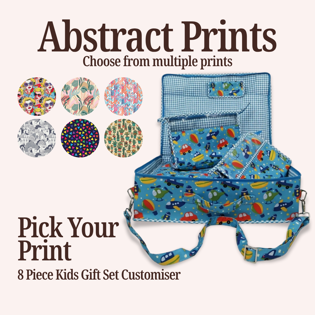 ABSTRACT PRINT 8 PIECE KIDS GIFT CUSTOMISER