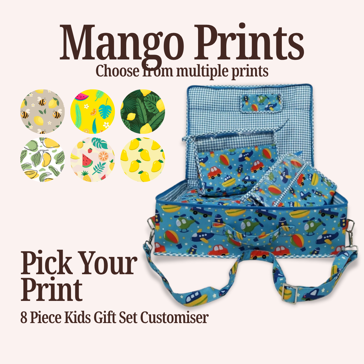 MANGO PRINT 8 PIECE KIDS GIFT CUSTOMISER