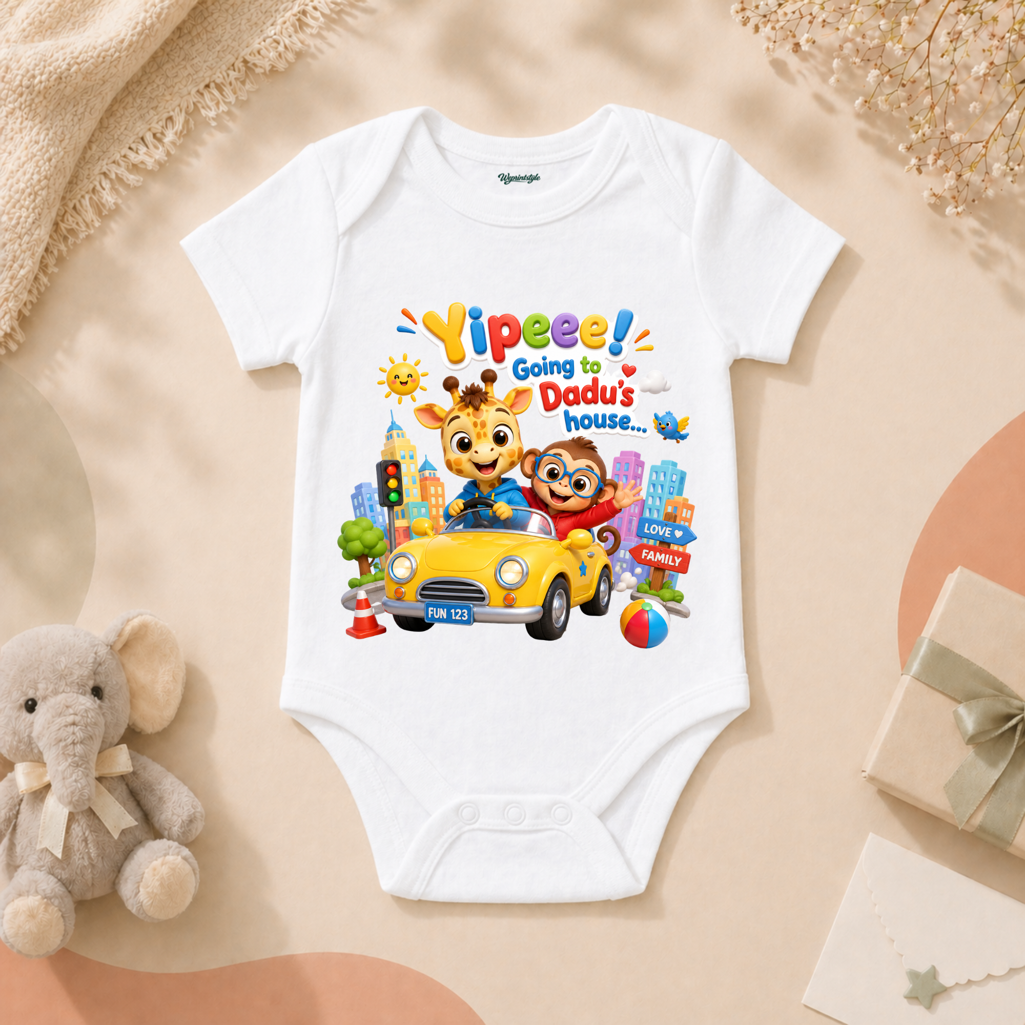 Yipeee Going To Dadu’s House Cute Adventure Car Ride Baby