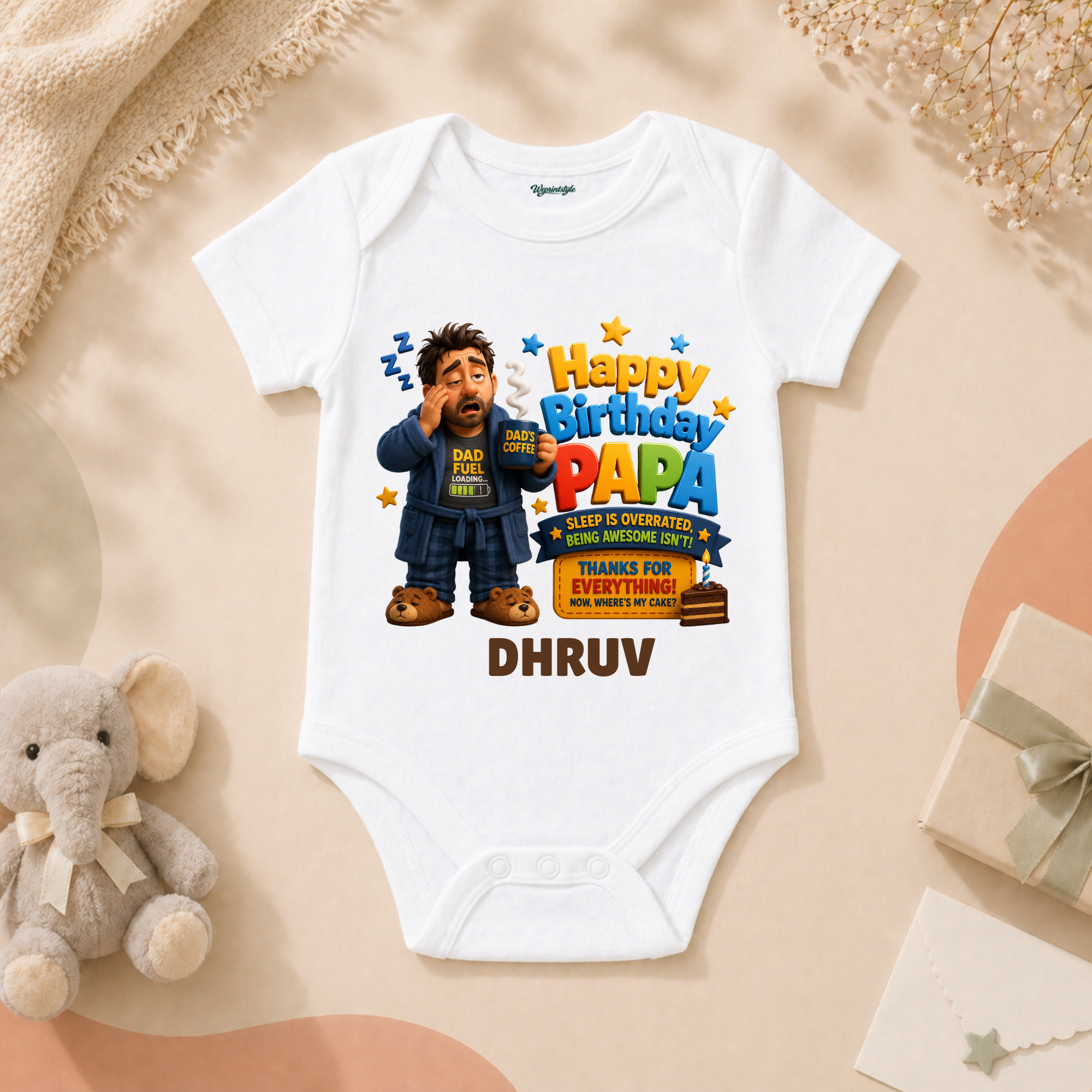 Happy Birthday Papa Funny Dad Fuel Loading T-Shirt