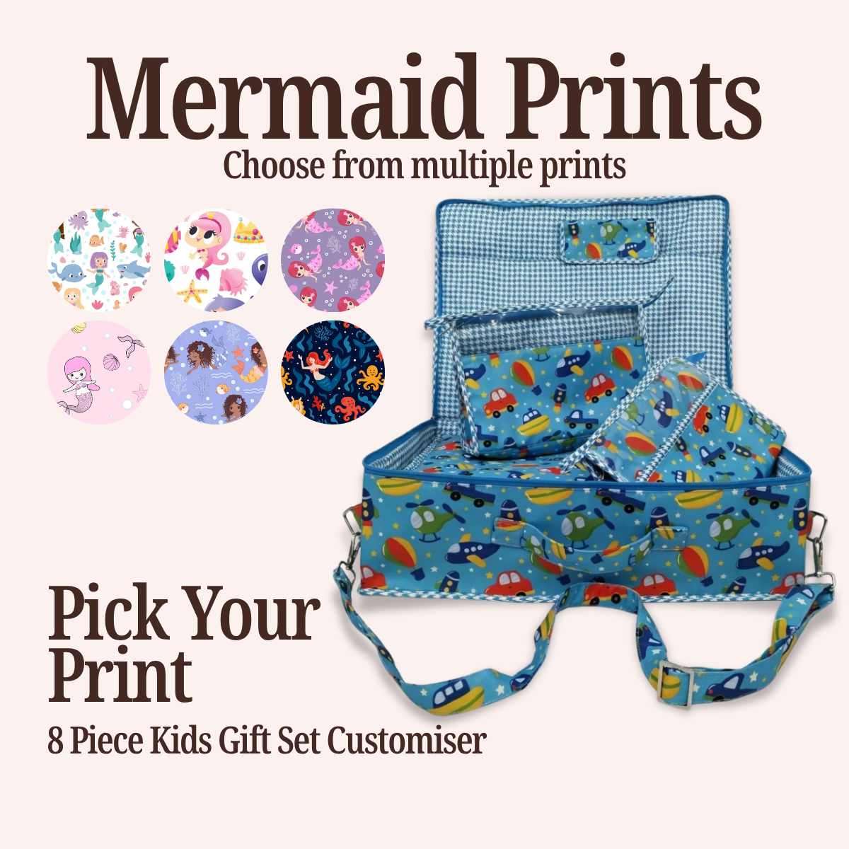 MERMAID Print 8 PIECE KIDS GIFT CUSTOMISER