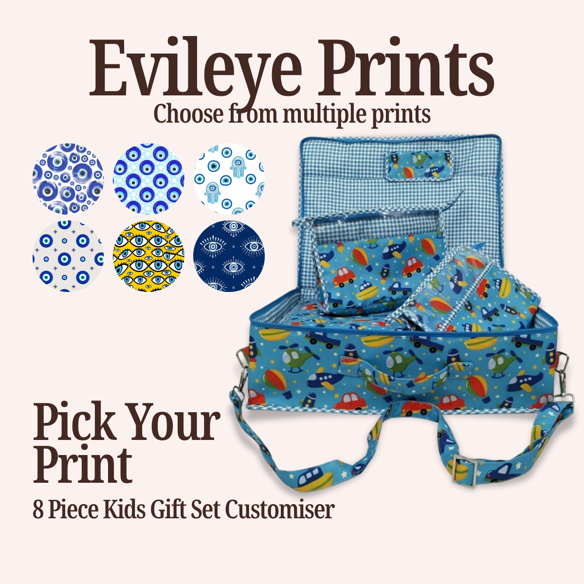EVIL EYES PRINT 8 PIECE KIDS GIFT CUSTOMISER