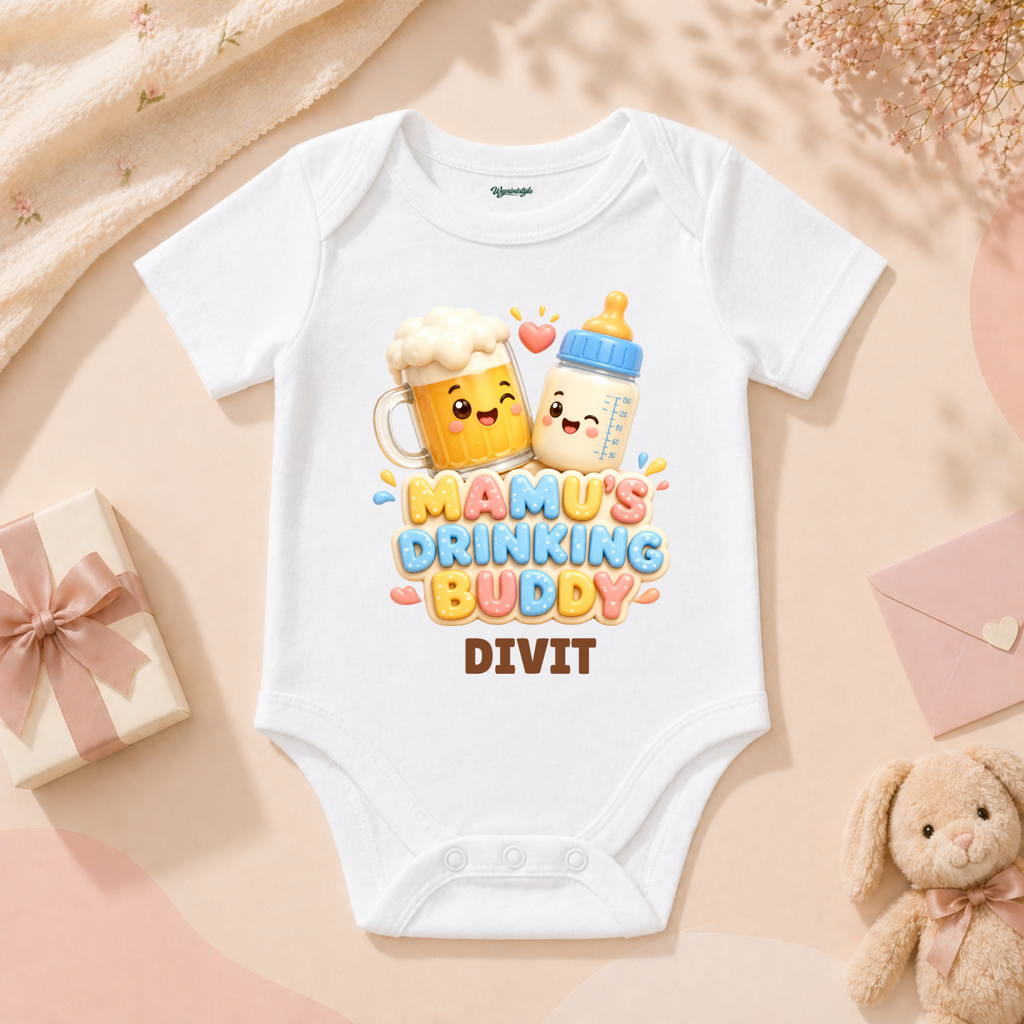 Don’t Make Me Call My Mamu Cute Baby Bodysuit With Funny Phone