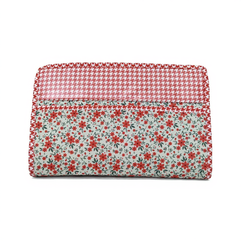 CHECKERED BLOSSOM PRINT MAXSTOR TOILETRY BAG