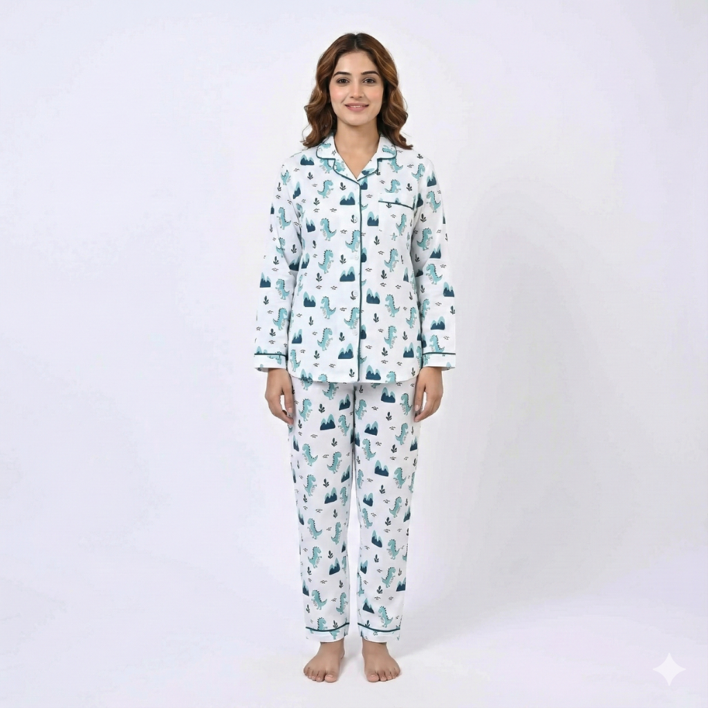 Dinosaur Printed Kids Night Suit