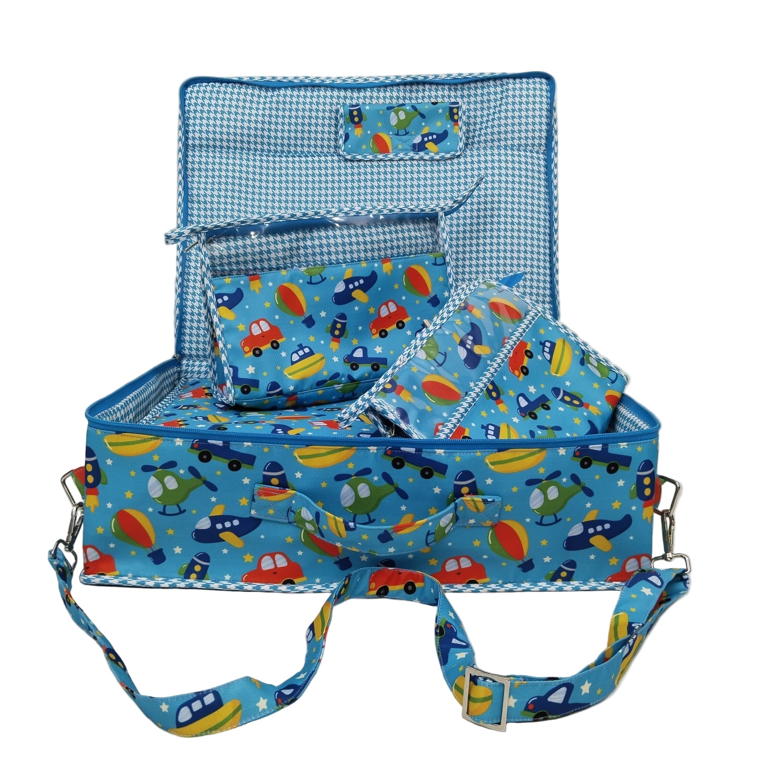 BLUE SKY TRAFFIC PRINT 8 PIECE KIDS GIFT SET