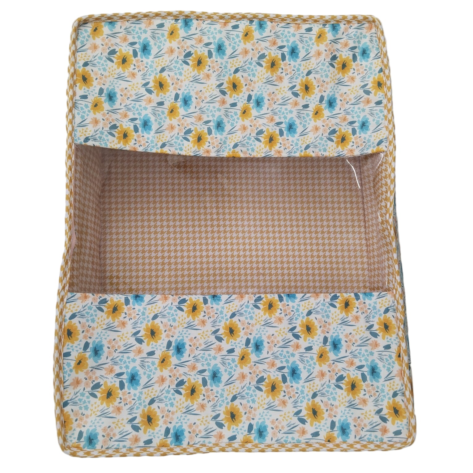 MARIGOLD TEAL MEADOW PRINT GRAND SAREE ORGANIZER