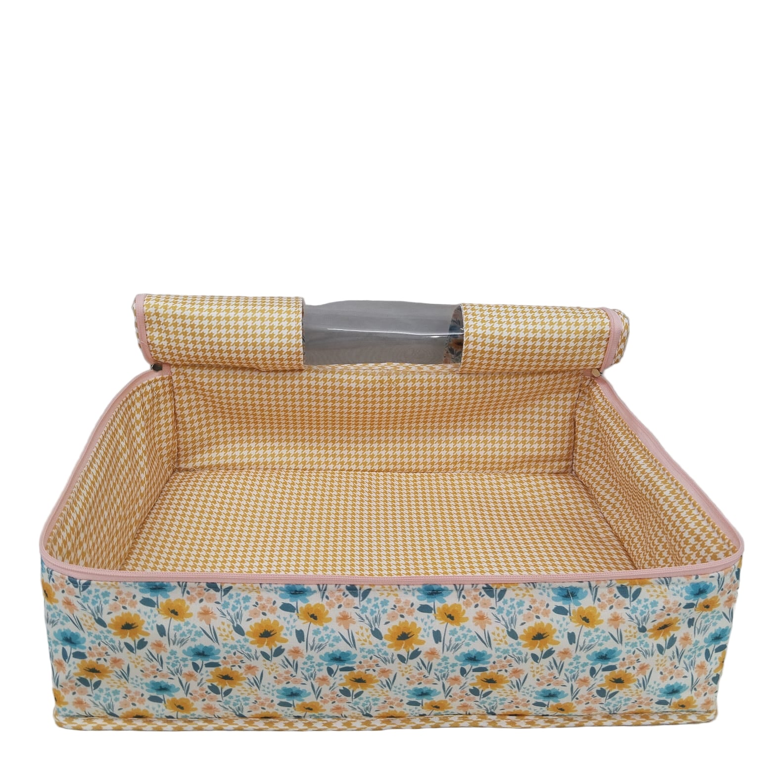 MARIGOLD TEAL MEADOW PRINT GRAND SAREE ORGANIZER