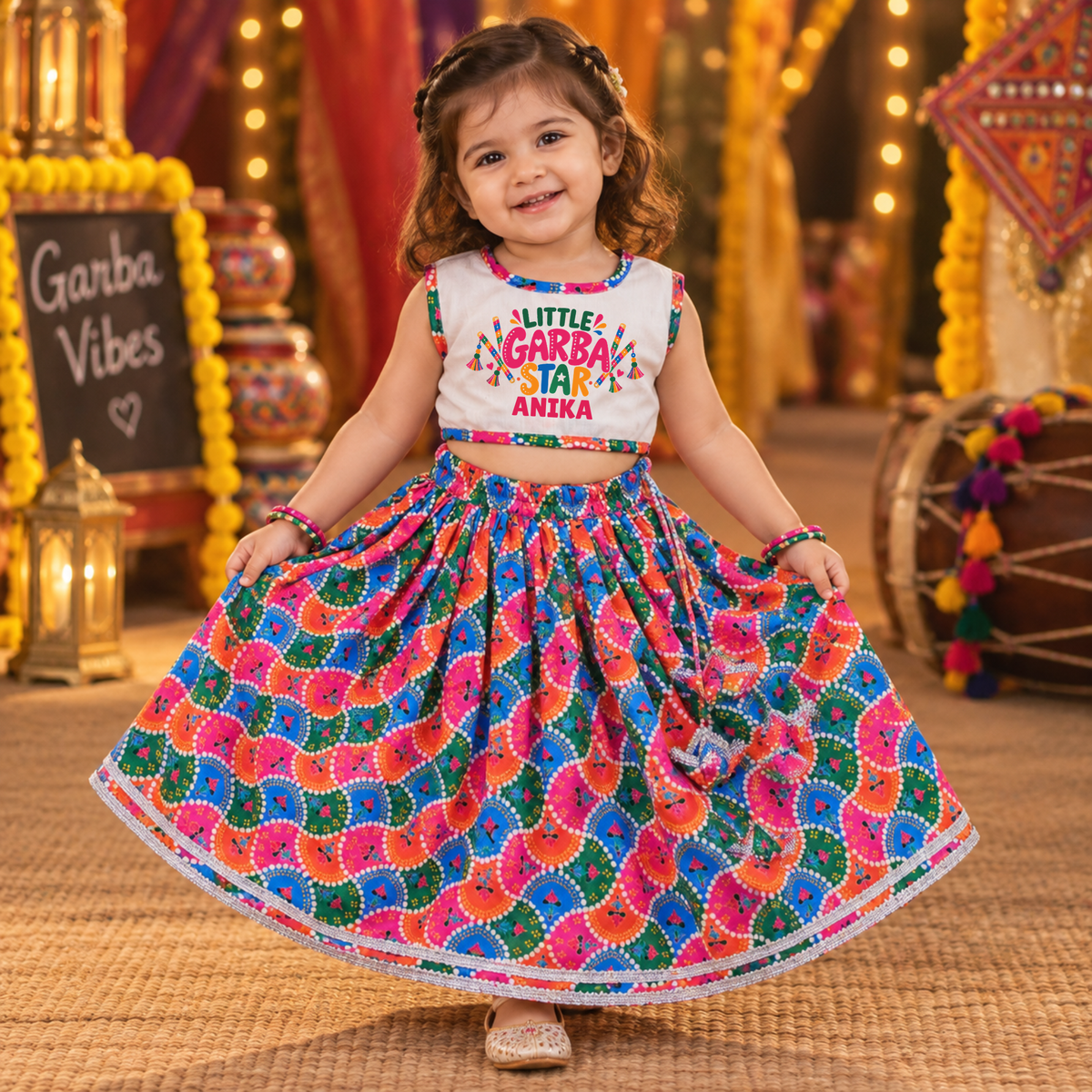 Little Garba Star Lehenga Set