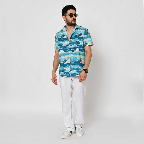 PASTEL COLOUR  PRINTED SHIRT