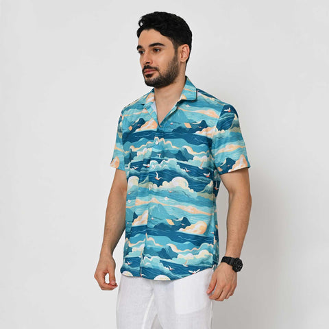 PASTEL COLOUR  PRINTED SHIRT