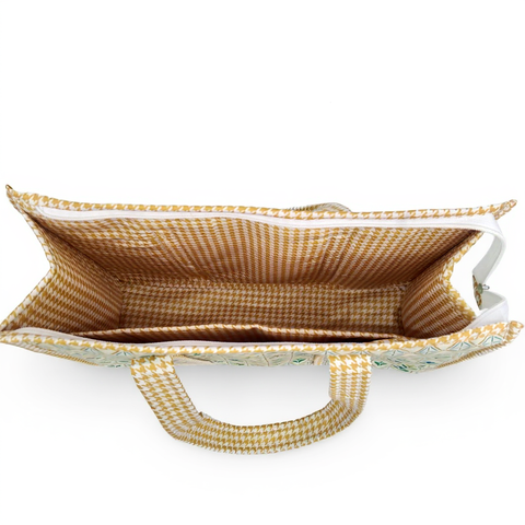 GOLDEN BLOSSOM MOSAIC SMALL TOTE BAG