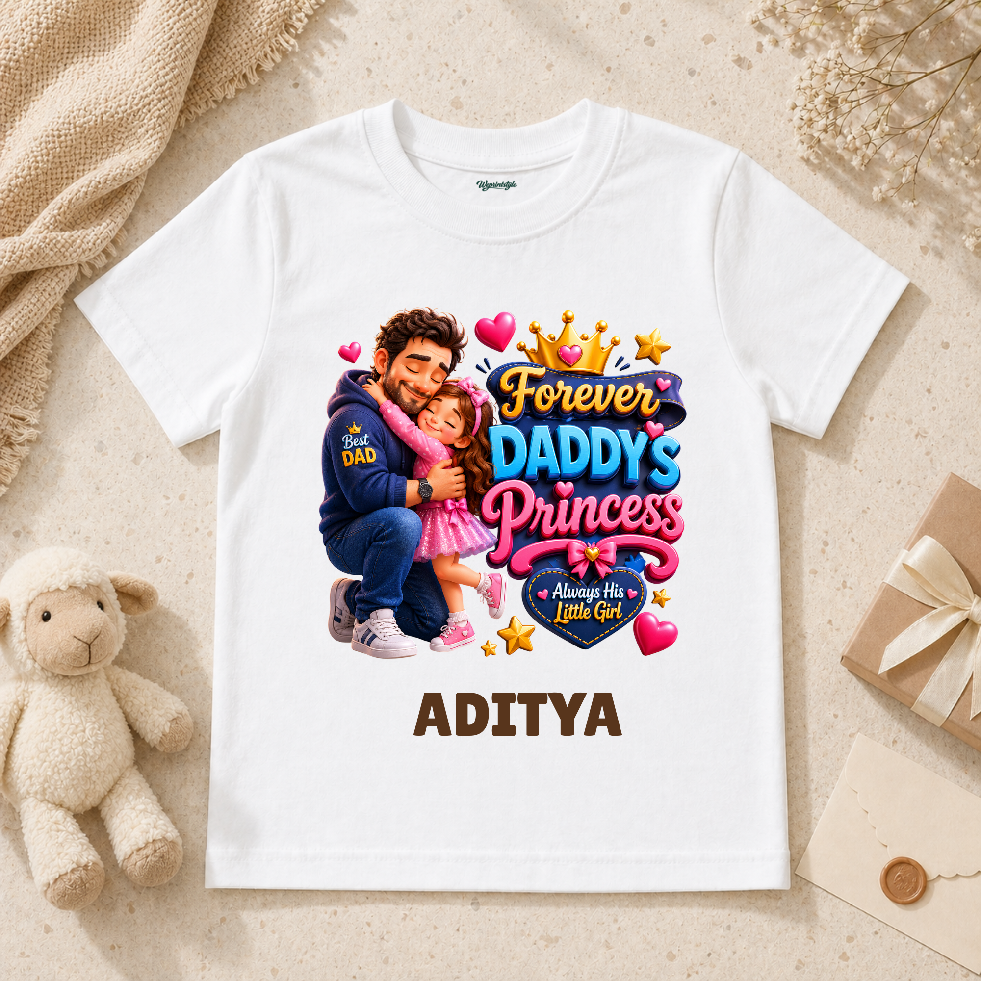 Forever Daddy’s Princess Personalized Kids T-Shirt