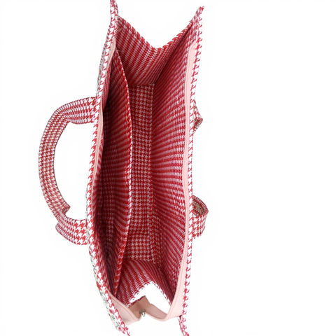 SCARLET MEADOW DITSY PRINT SMALL TOTE BAG
