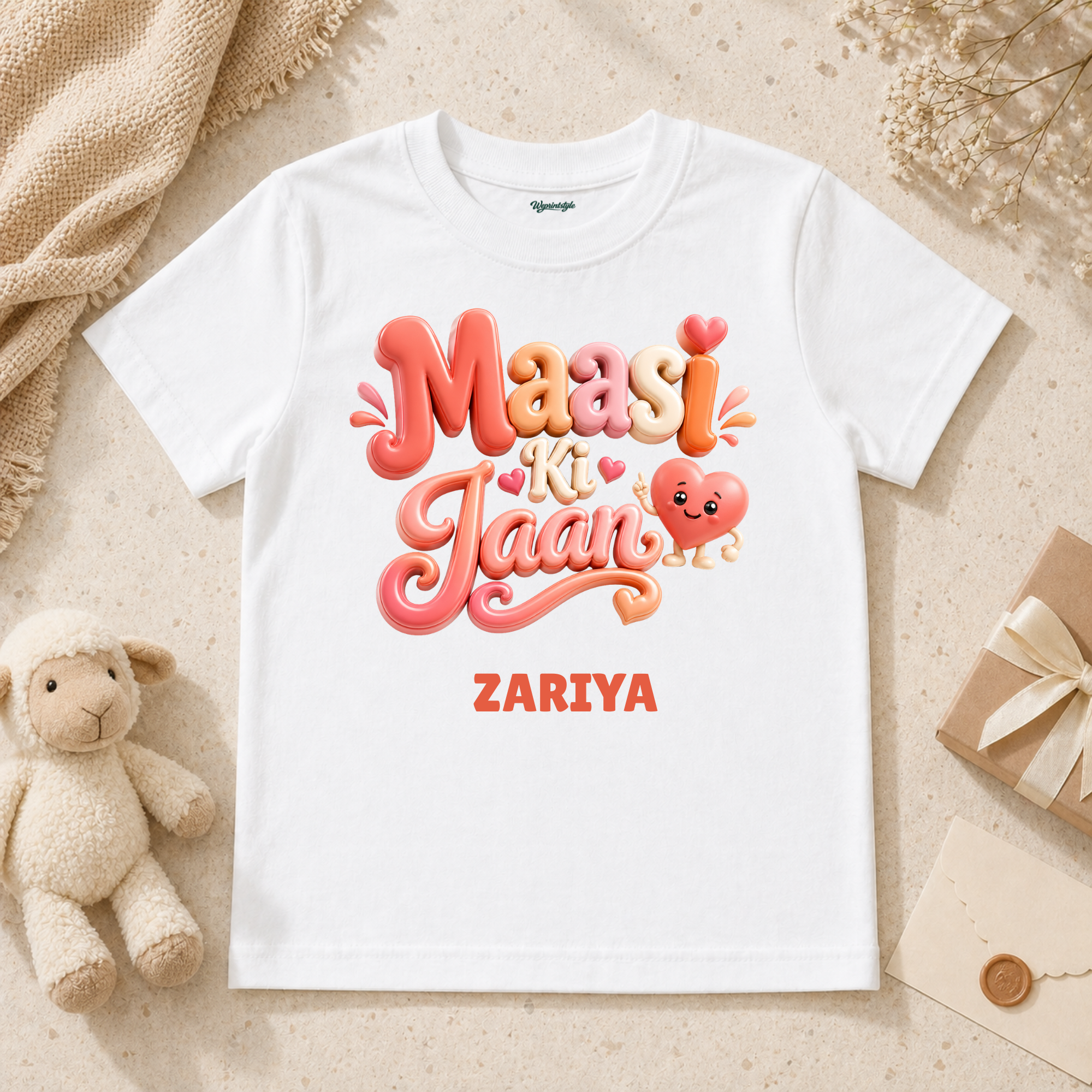 Maasi Ki Jaan Cute Baby With Love Theme And Heart Character