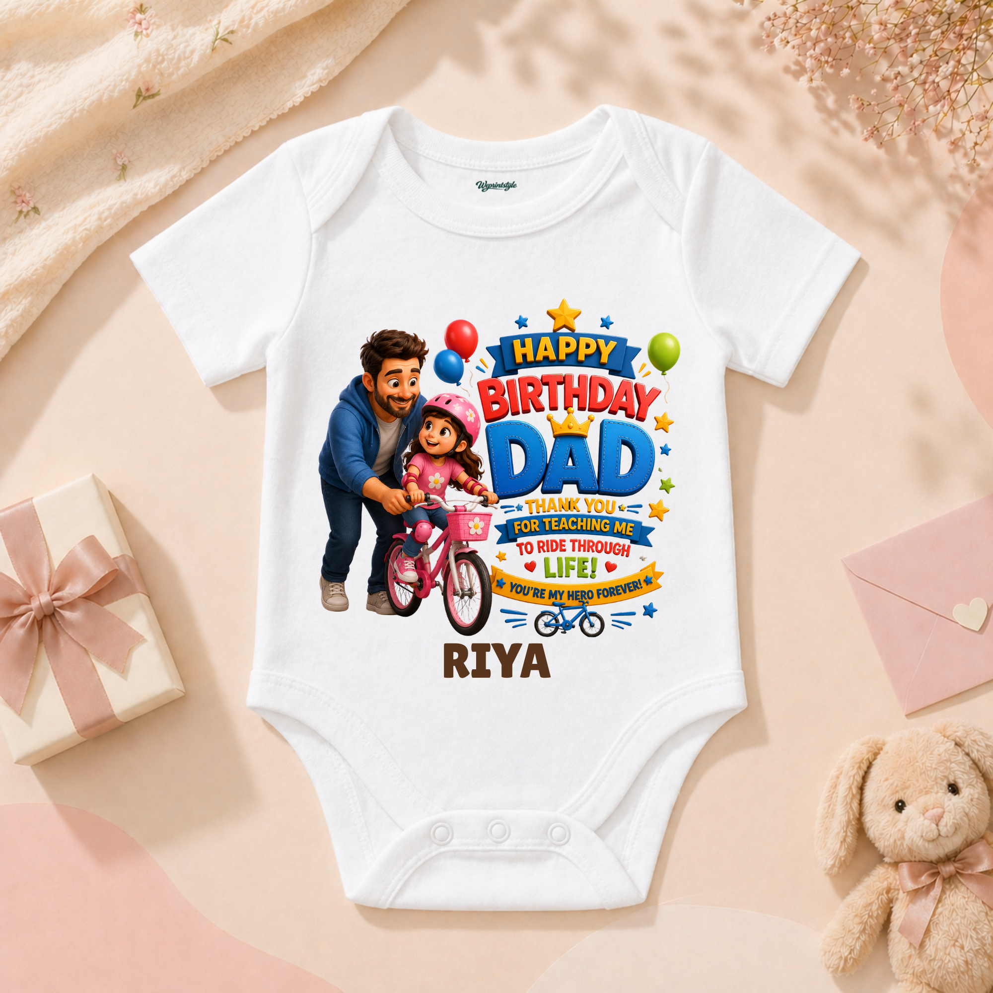 Happy Birthday Dad Cute Family Love T-Shirt