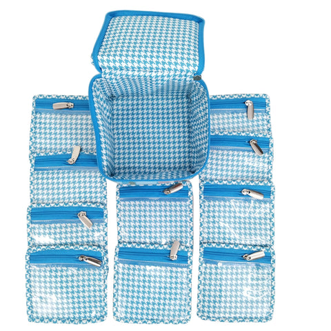 COBALT CAMO JUNGLE PRINT EARRING ORGANIZER