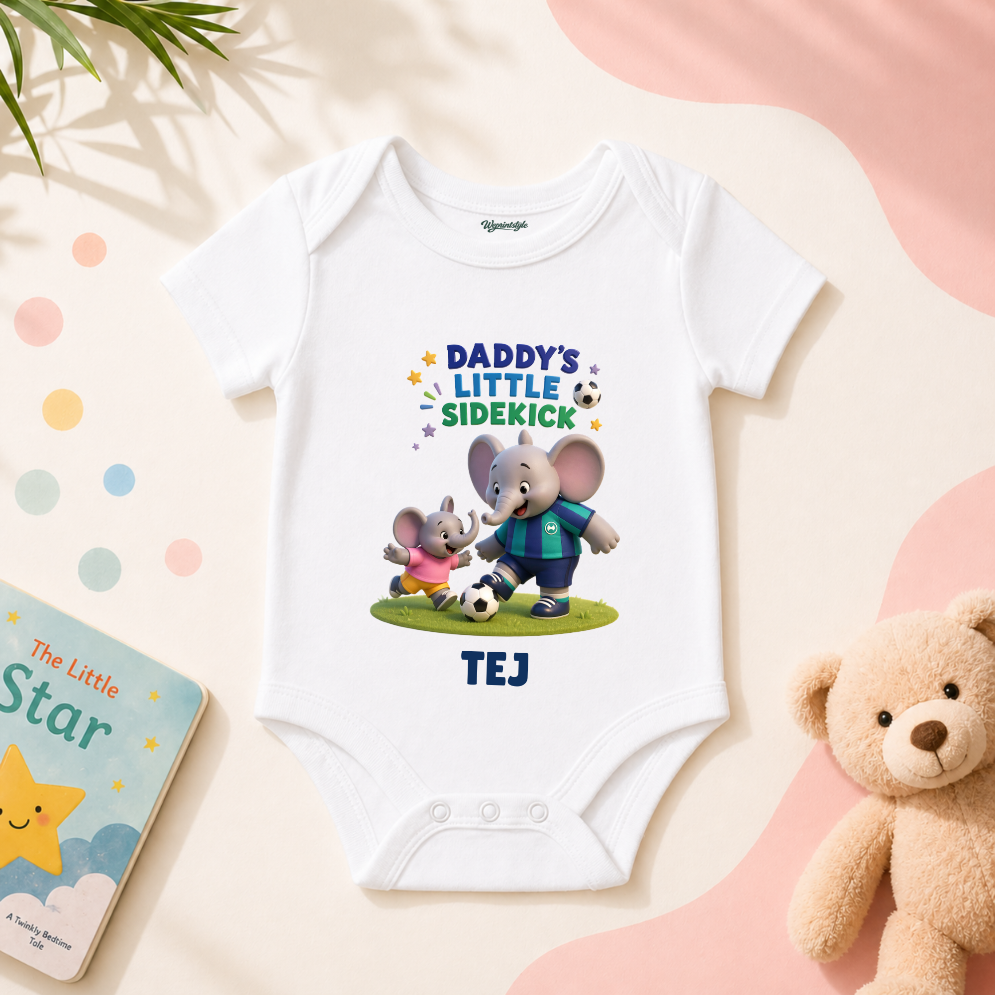 DADDY’S SIDEKICK SOCCER BABY TEE