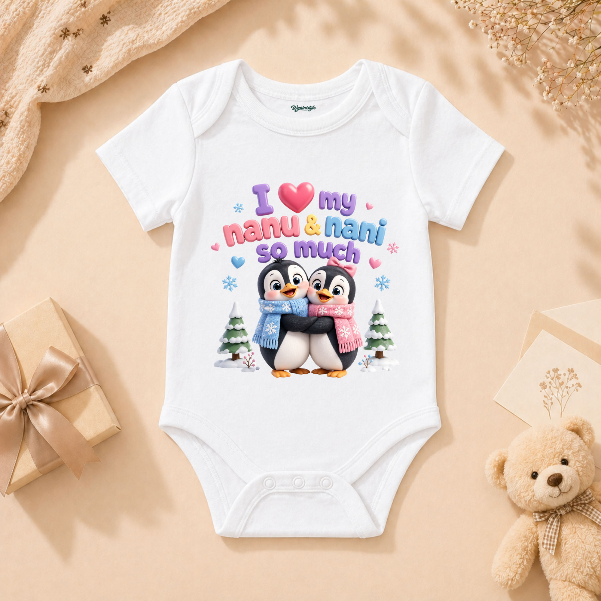 Adorable Baby Loves Nanu Nani So Much Cute Hugging Penguins