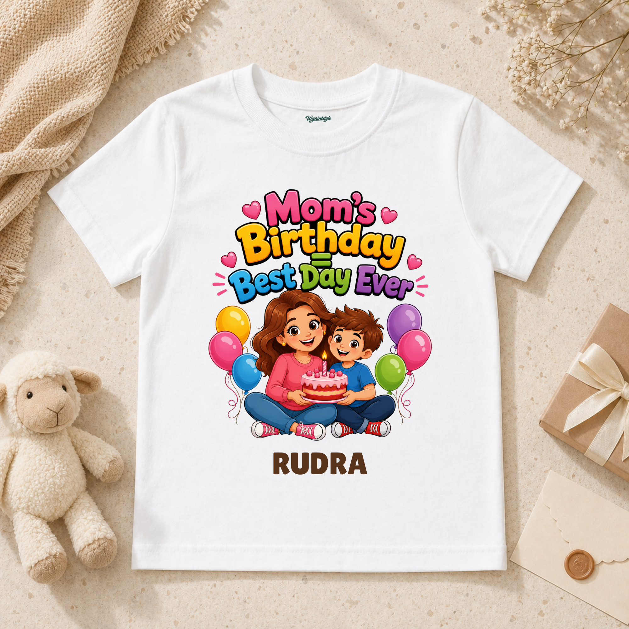 Mom’s Birthday Best Day Ever Personalized T-Shirt