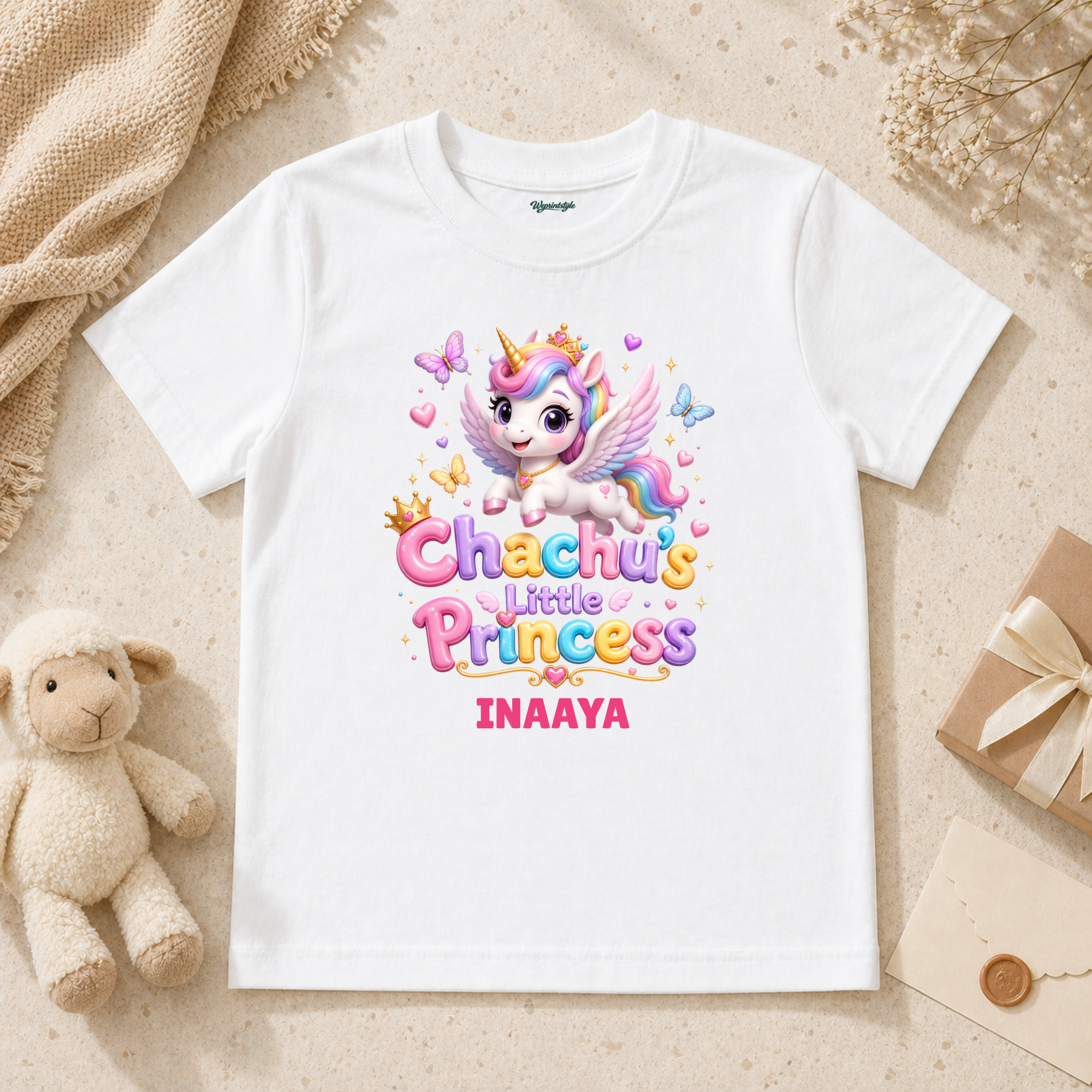 Chachu’s Magical Little Princess Unicorn Dream With Wings And Rainbow