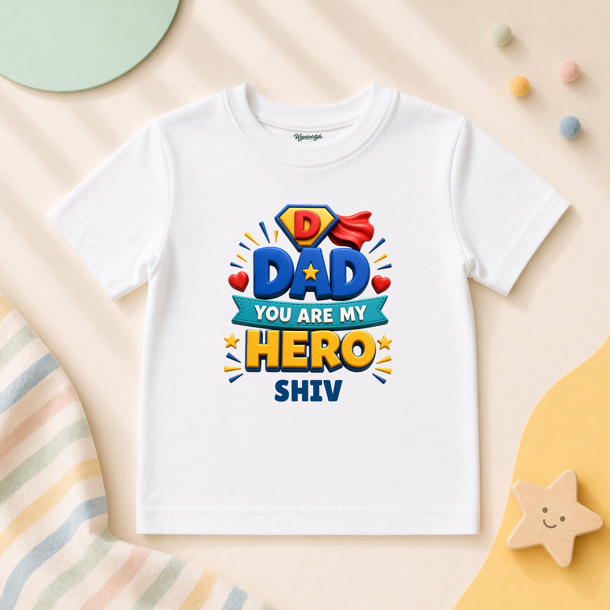 SUPER DAD HERO KIDS SHIRT
