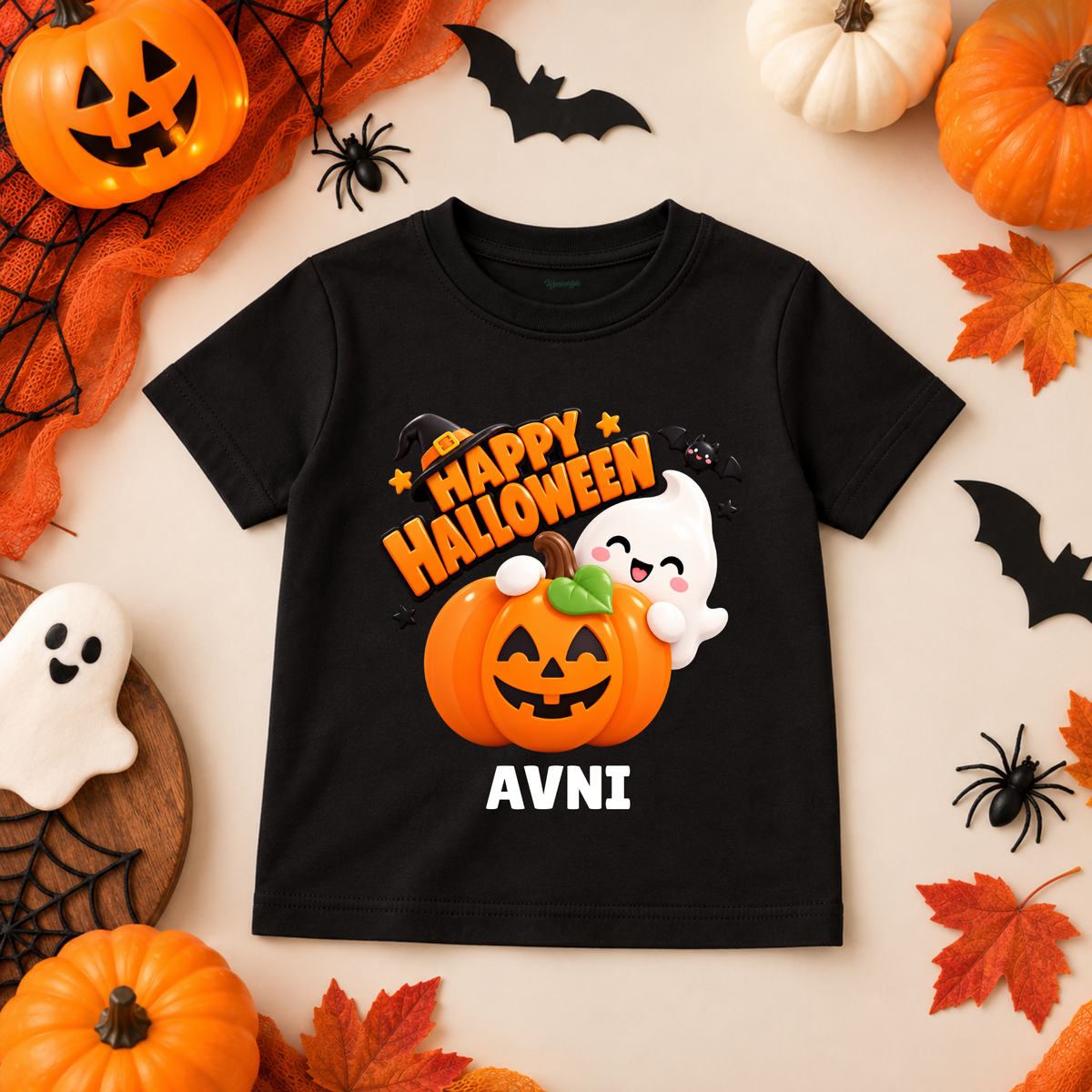 Pumpkin Peekaboo Ghost Kids Halloween T-Shirt