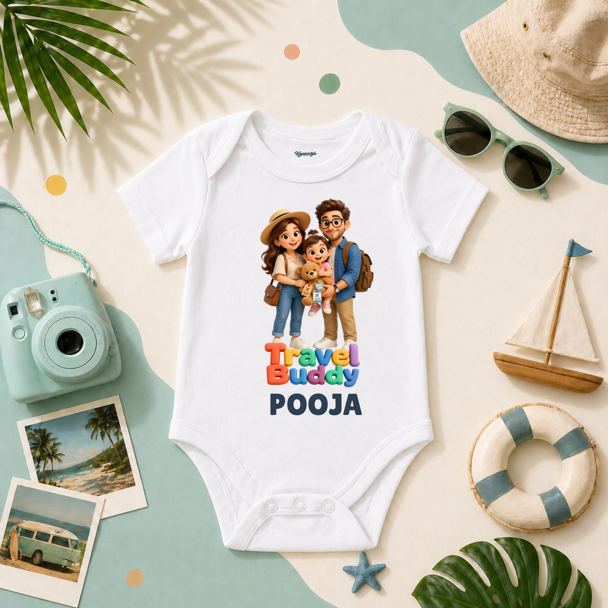 Travel Buddy Personalized Kids T-Shirt Family Vacation Theme