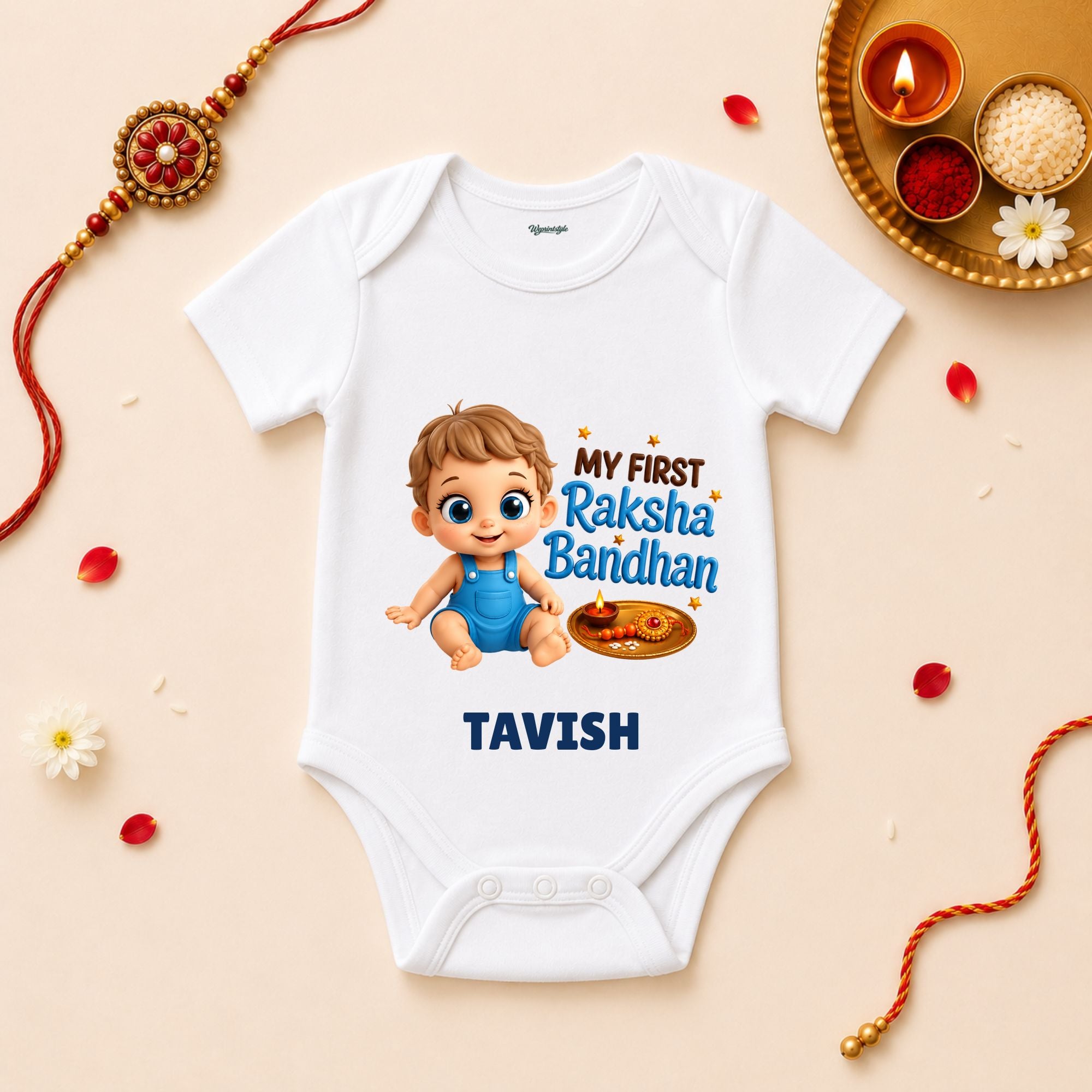 My First Raksha Bandhan Personalized Rakshabandhan Baby T-Shirt