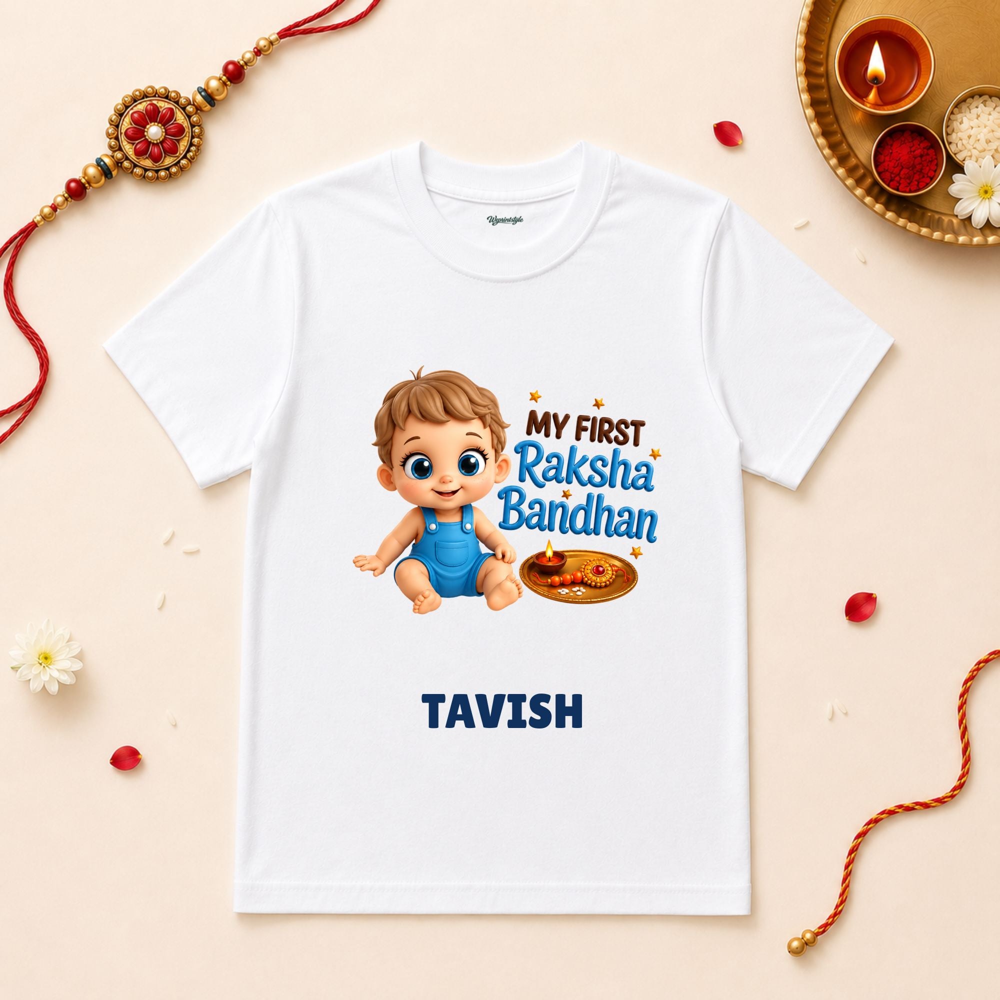 My First Raksha Bandhan Personalized Rakshabandhan Baby T-Shirt