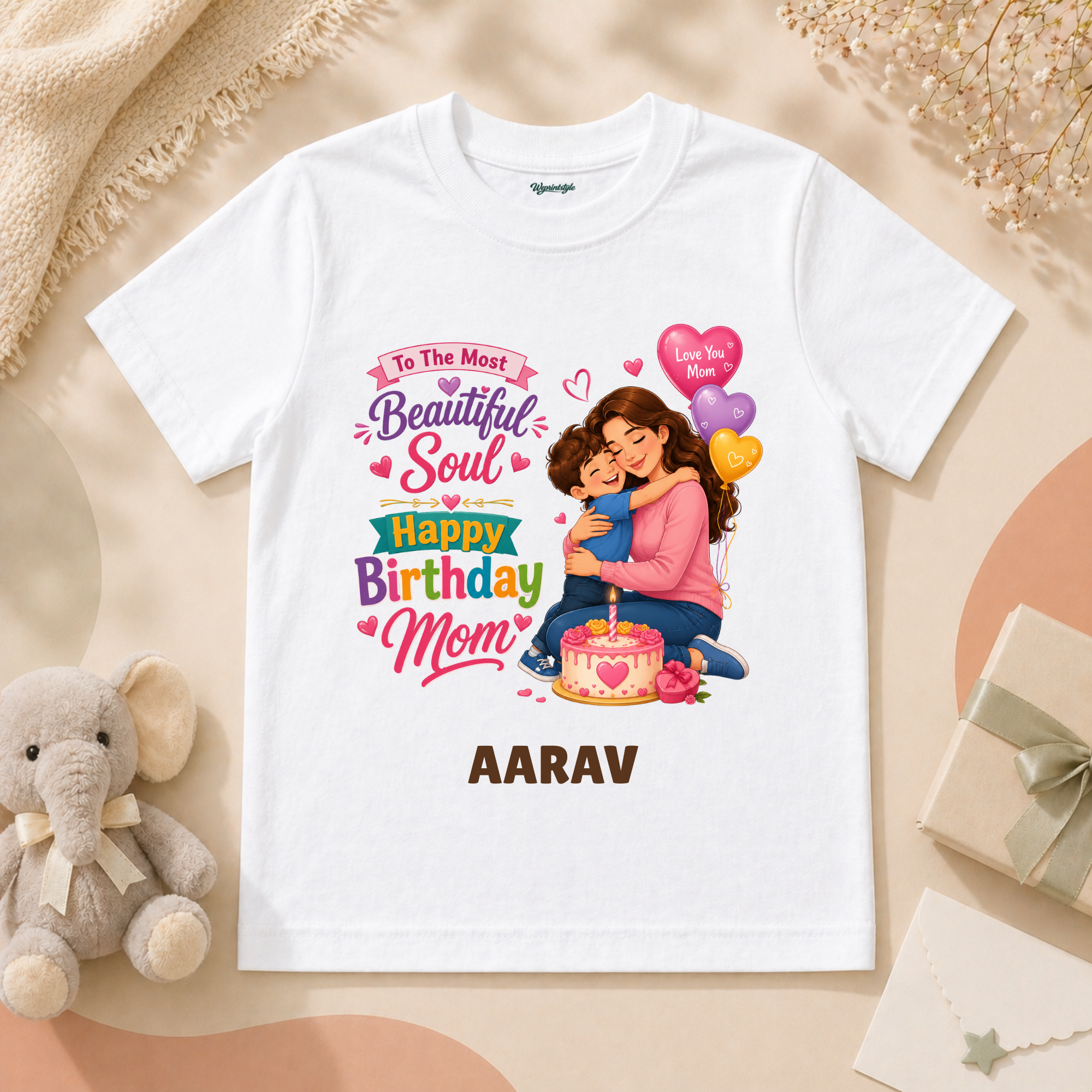 Beautiful Soul Mom Birthday Personalized T-Shirt