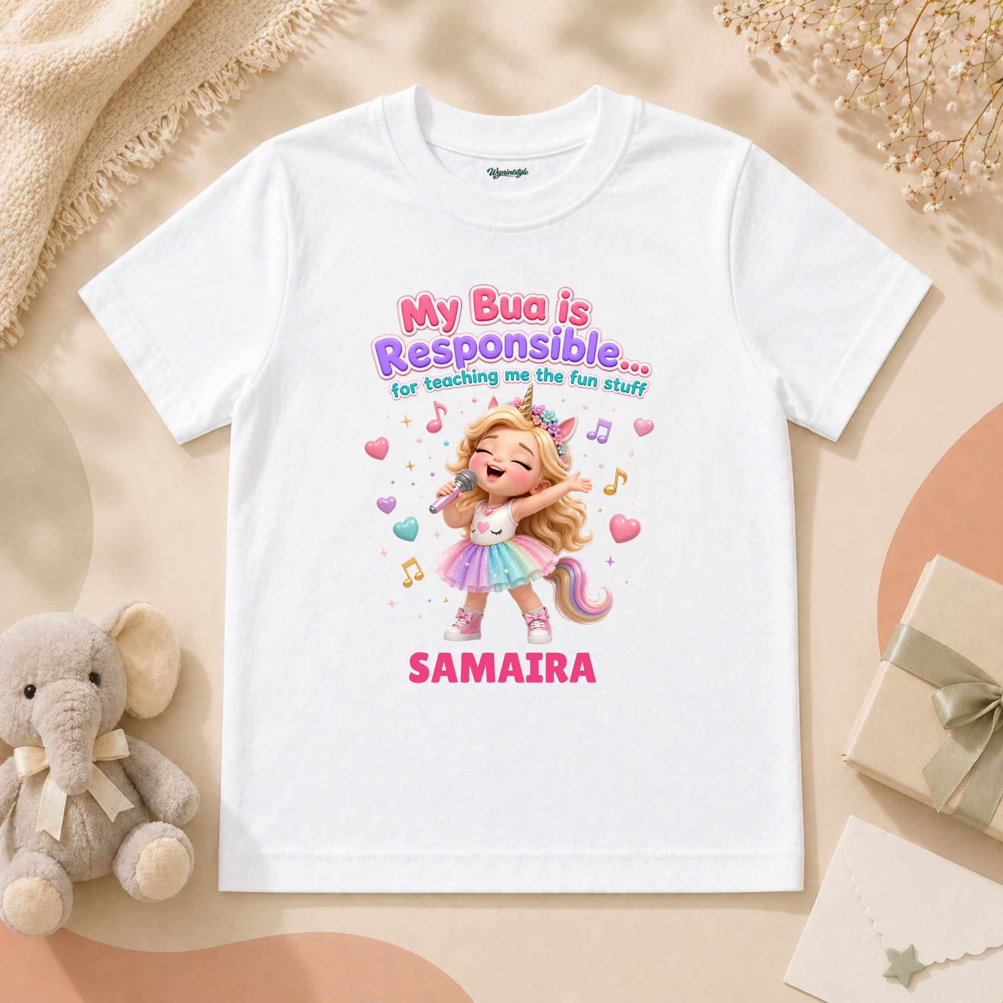 Adorable Little Singer Princess With Bua Love And Musical Happy Vibes