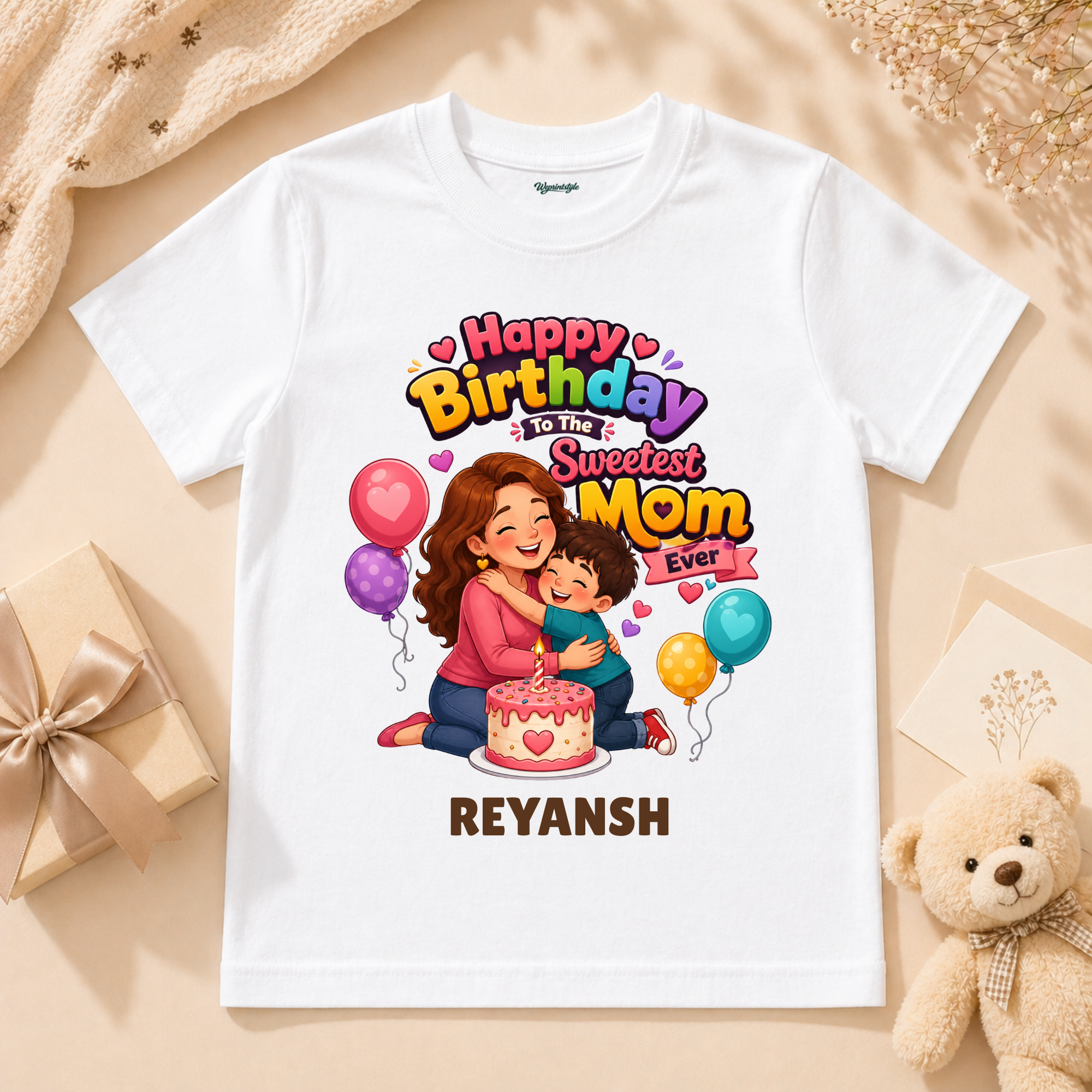 Sweetest Mom Ever Birthday Personalized T-Shirt