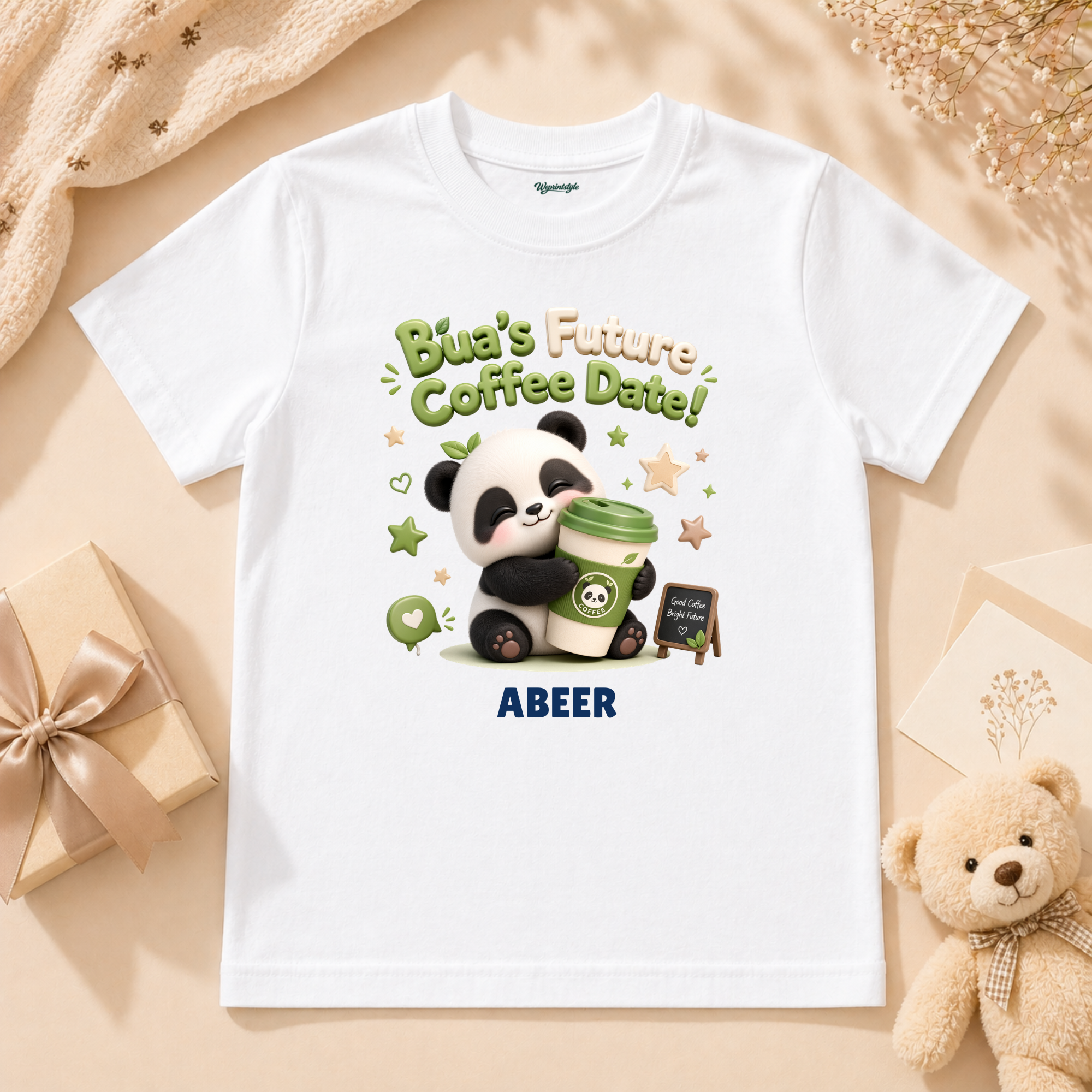 Bua’s Future Coffee Date Cute Baby Panda With Adorable Love And Warm Hugs