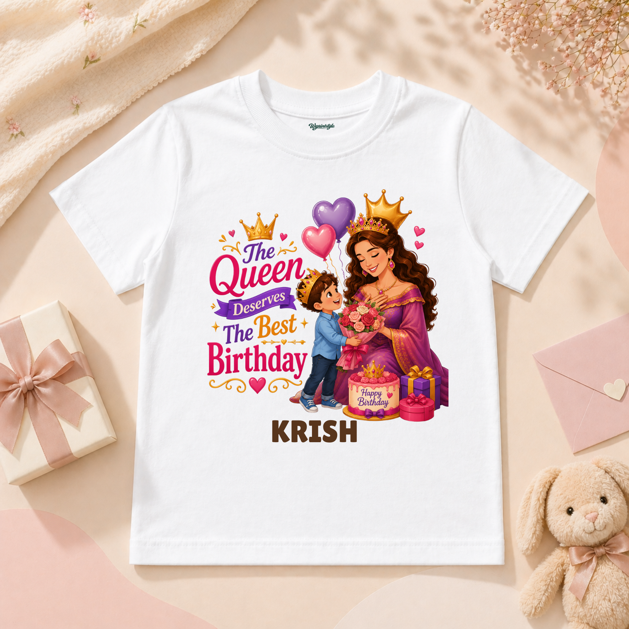 The Queen Deserves the Best Birthday Personalized T-Shirt