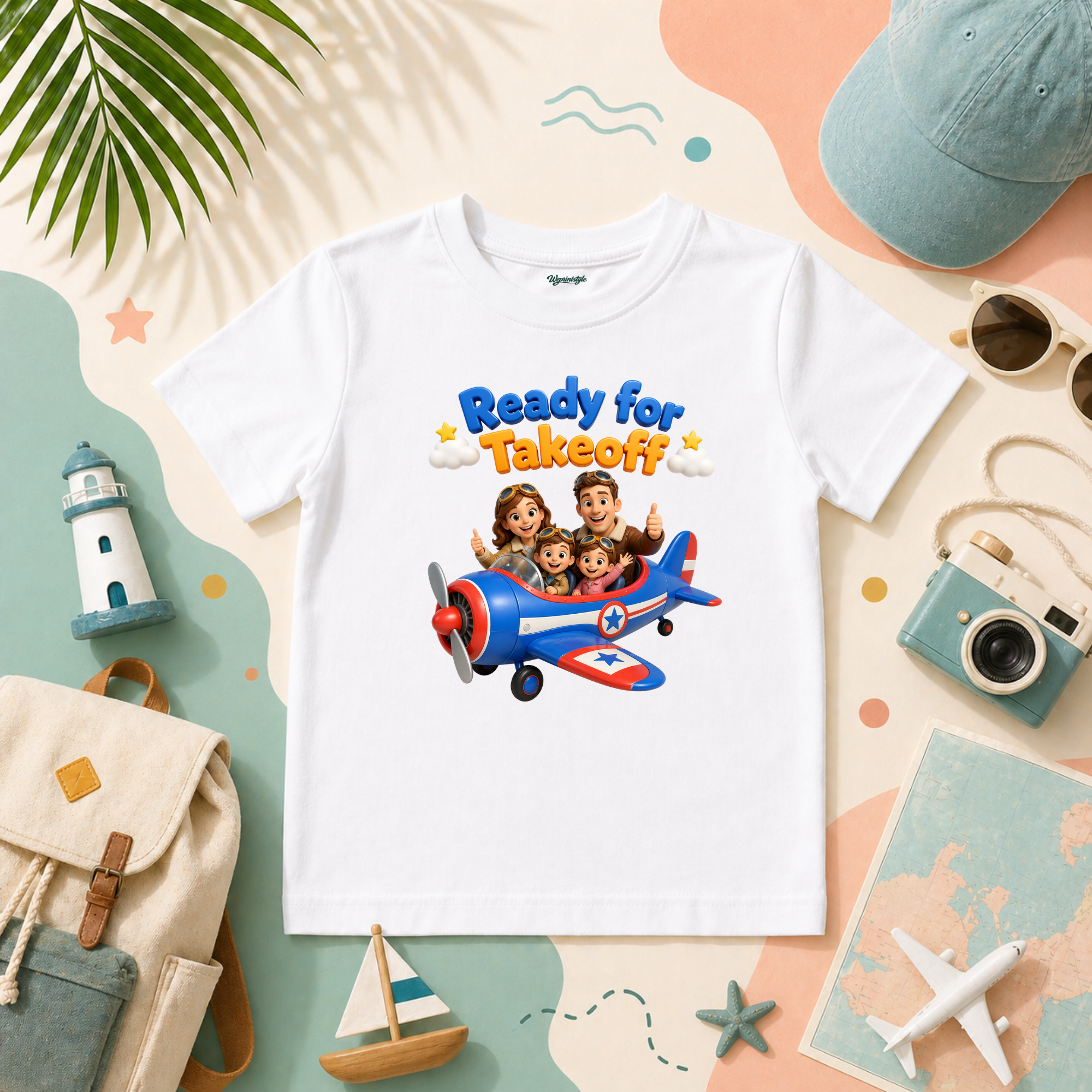 Ready for Takeoff Kids Travel Adventure T-Shirt
