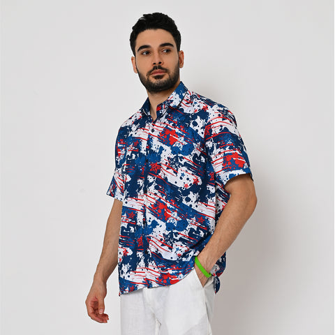 TIE DIE STAR PRINTED SHIRT