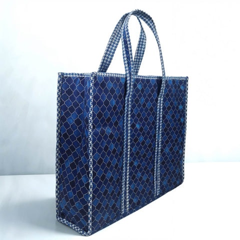 INDIGO MOSAIC PRINT Everyday Tote