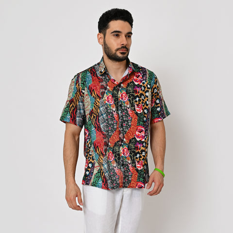 CHEETAH WATERMELON PRINTED SHIRT