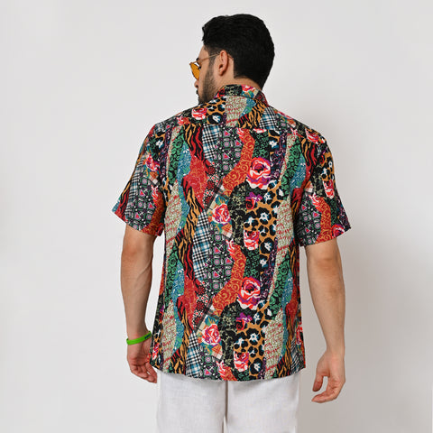 CHEETAH WATERMELON PRINTED SHIRT