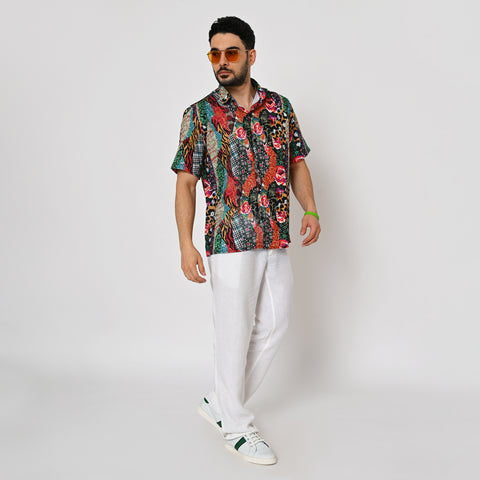 CHEETAH WATERMELON PRINTED SHIRT