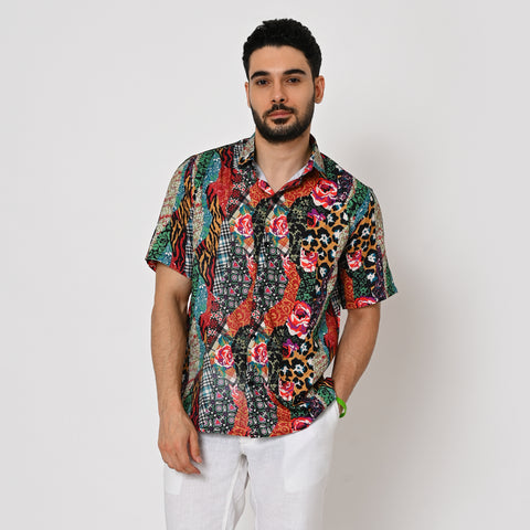 CHEETAH WATERMELON PRINTED SHIRT